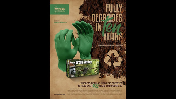 Watson Green Monkey™ Nitrile Gloves - 50 Pair/Box - X-Large - 4mil - Disposable