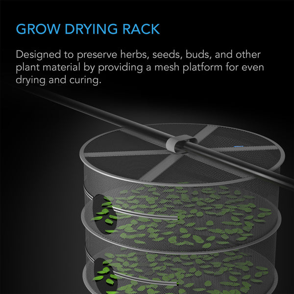 AC Infinity Hanging Herb Drying Rack, 18 in. Diameter, Two Tiers