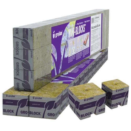 Grodan 2 in Starter Mini-Blocks MM50/40 2 in x 2 in x 2 in ( Strips of 12 ct (60/Cs)