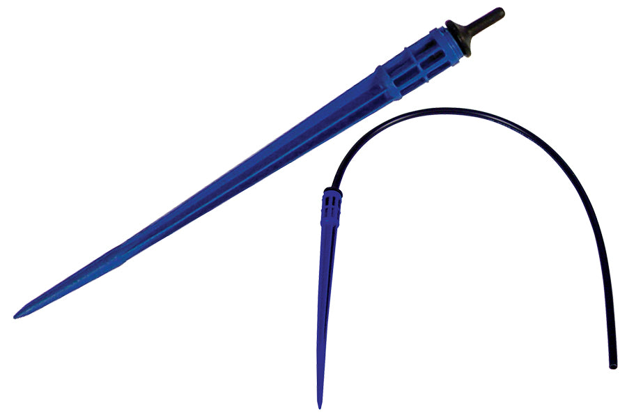 Hydro Flow Dripper Stake w/ Basket - Blue. 8 in.